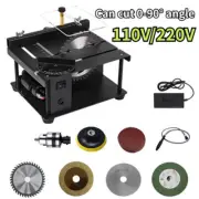 100W Electric Cutting Mini Angle Adjust Tool Table Saw Machine For Wood Plastic