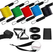 12Pcs Baseball Resistance Bands Set, Baseball Arm Bands Training Kit, Baseball Training Equipment, Training Aid for Baseball Softball Pitchers