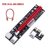 Powered USB3.0 GPU Riser Extender PCI-E riser Board PCI-E 1X Adapter Card Kit W