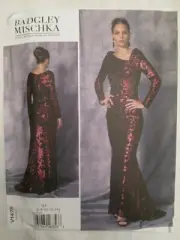 Vogue 1475 Badgley Mischka American Designer Dress Pattern 6-14 Formal Bridal