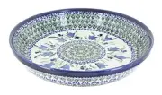 Blue Rose Polish Pottery Blue Tulip Pie Plate