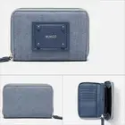 MIMCO Brunswick Medium Pouch Clutch Wallet Denim Shiny Silver NWT