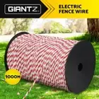 Giantz 1000M Electric Fence Wire Tape Poly Stainless Steel Temporary Fencing Kit