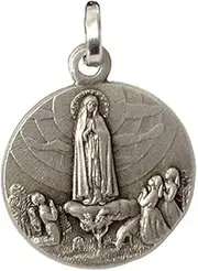 [I G J] 925 Sterling Silver Medal "Our Lady of Fatima" 100% Made in Italy, Sterling Silver