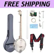 Complete 5-String Maple Banjo Kit with Remo Head - Ideal for Beginners & Pros