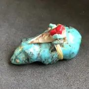 Zuni Turquoise Bear By Evalena Boone Gifts F6201