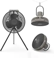 Claymore Portable Fan V600+ (Warm Gray) - Portable, Airflow for Outdoors Use & Indoor Living Room, Desk, Table Fan. Super Quiet, USB-C Charging, Long-Lasting Battery, Includes Storage Case.