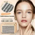 Lashes Individual Volume Thick Eyelashes Extension Makeup Cluster False In Bulk