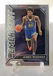 2020-21 Panini Prizm James Wiseman RC Rookie EMERGENT Insert #13 Warriors