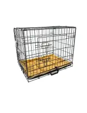 [Paw Mate] Wire Pet Cage 36in with Tray + Cushion Mat Combo in Brown