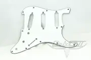 Strat 11 Hole Pick guard SSS White 3 ply Pickguard