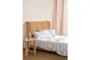 Linen House Nara Bamboo Cotton 400TC White Bed Sheet Set - King