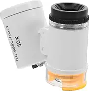 Portable Magnifier Microscope with LED Lights Handheld for Detailed Inspection of Jewelry Coins Textiles for Hobbyists and Professionals