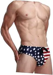 [Yardenfun] Breathable Briefs Brief for Men American Flags Cotton Sweatpants for Men Men's Trunks Underwear Mens Swimtrunks Swimsuit Swimming Pants Panties United States Man Beach