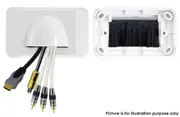 Front Facin Bull Nose Wall Plates Cable Tidy Management Bullnose Wallplate White