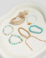 [Karyn In LA] Karyn In LA Girls' Fearless Friendship Bracelet in Natural/Blue One Size Natural/Blue