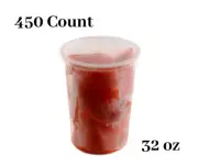 450 Ct. Plastic Deli Food Storage Containers with Lids 32oz.