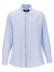 [Valentino Garavani] Valentino Garavani-Valentino Garavani Striped Shirt Camicie Celeste-Uomo 42cm