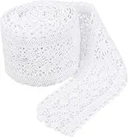Lace Trim Fabric DIY Craft Material Yards Soft Cotton Lace Ribbon for Sewing Clothes Accessories Elegant Decoration for Scrapbooking Quilting and Wedding Projects