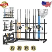 Sturdy 48-Slot Aluminum Fishing Rod Rack - Simple Assembly in Under 10 Minutes