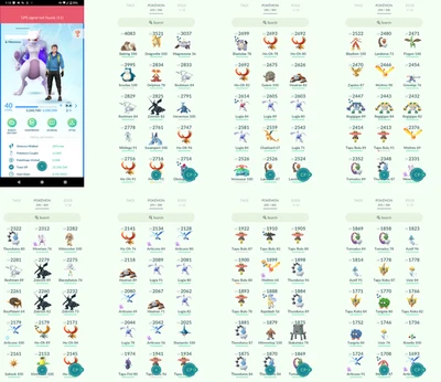 Pokémon Acc Go - Lvl40 - 51 Shiny - 92 Legendary