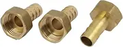 uxcell 1/2BSP Female Thread to 12mm Hose Barb Pipe Fitting Coupler Connector 3pcs