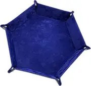 CIYODO Elegant Hexagon Dice Storage Box Pu Leather Collapsible Easy to Open for Mobile Phones Jewelry