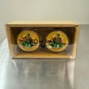 Set 2x Bombay Company Tea Light Candle Holders Enamel And Gold Finish 2" - New