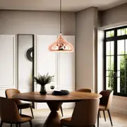 Koper Copper Plated Iron Pendant Light (Wine Glass, Ellipse or Dome)