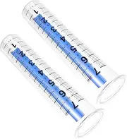Mipcase 2Pcs Transparent Rain Gauge with Scale Accurate Measuring Tube Tool for Outdoor Use Gardens Lawns and Backyards