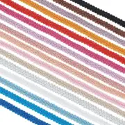 PH Pandahall 34Yards Gimp Braid Trim, 16 Colors Braided Cord Polyester Woven Bra