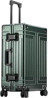 [YWYMCRJLV] Luggage Aluminum-Magnesium Alloy Travel Suitcase Rolling Luggage 20/24/28 inch Trolley Luggage Carry-On Cabin Suitcase Suitcase(Blue,20")