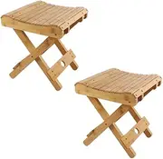 Collapsible Chair Bamboo Durable Low Stool Comfortable Fishing Leisure Stool Collapsible Small Stool for Lawn Deck Balcony Garden Porch for Home Hotel Restaurant