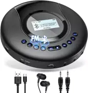 CD Player Portable ARAFUNA, Portable CD Player Bluetooth with FM Radio, 2000Mah