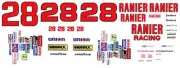 #28 Davey Allison Rainier Racing 1/32nd Scale Slot Car Waterslide Decals