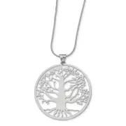 Leslie's Sterling Silver Polished Tree of Life Pendant QLF977