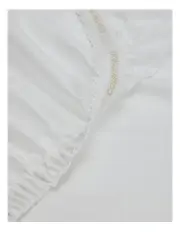 [Country Road] Heron Organically Grown Cotton Queen Fitted Sheet in Snow
