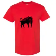 Taurus Bull Zodiac Horoscope Astrological Star Sign Men T Shirt Tee Top - Red