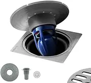 Shower Drain Floor Drain Backflow Preventer Magnetic Levitation One-Way Drain Valve Fast Drainage Deodorant Design Insert Drain Plug Fit for Tube Depth 2.56-4.13in (Caliber（2-4.85in）,Depth 2.56in)