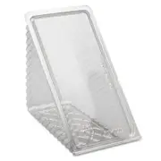 Pactive PACY11334 Hinged Lid Sandwich Wedges, Plastic, Clear, 6 1/2 X 3 X 3 1/4,