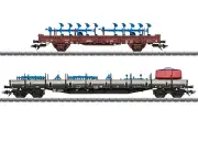 MARKLIN Art 46405 DB AG Pair Of Flat Cars With Agricultural Machinery Ep. VI
