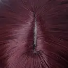 Women Wig Wine Red Button Hair Net Portable Compact Practical Mid Length Cur WPD