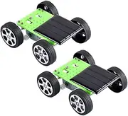 VANZACK 2Pcs Mini Solar Car Kit DIY Educational Gadget for Solar Powered Assembly Science Project Portable Stem for Boys and Creative Learning Activity