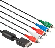 TENINYU Compatible with PS2/PS3/PS3 Slim HDTV-Ready TV HD Component AV Cable 5-Wire