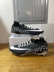 Mens Sz 10.5 Nike Zoom Superfly 9 Academy FG By You ID-Black White "FN6750-900"