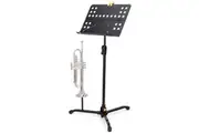 Hercules Tripod Orchestra Music Sheet Stand Adjustable w Folding Desk Swivel