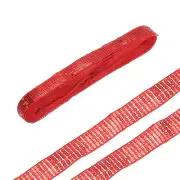 20 Yards Square Sequins Trim 5 Row 1 Inch Flat Sequin Strip Red
