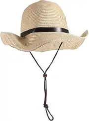 [WATIIFUFU] Wide Brim Hat for Men Sun Hat Foldable Feature for Beach Camping and Outdoor Leisure Beige