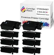 Cartridge Planet 2 Sets BCMY Compatible Toner Cartridge for Fuji Xerox CT202264 CT202265 CT202266 CT202267 (2000/1400 (K/CMY) Pages) for Fuji Xerox DocuPrint CM225fw CM115w CP225w CP116w CP115w CM22..