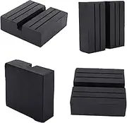 4 Packs Square Jack Pad, Black Anti-Slip Rail Adapter Support Block, Slotted Frame Rubber Pad Rail Protector